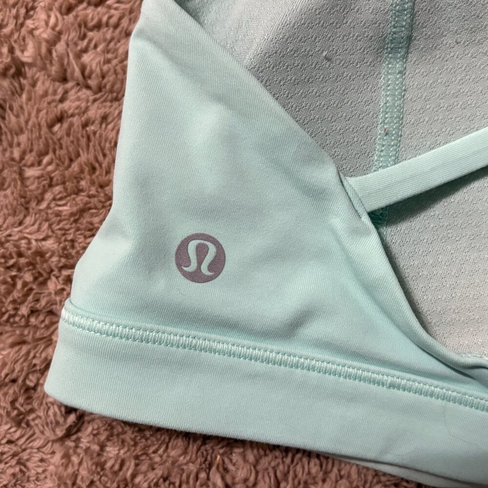 Lululemon Free To Be Serene Sports Yoga Bra Light Support Strappy Tonic Sea 10 - Picture 6 of 8
